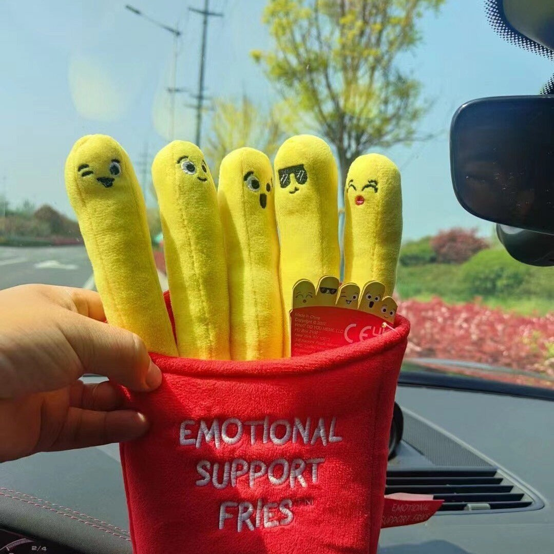 chips soft plush toy Emotional Support Fries plush toy simulation pillow simulaated soft bolster french fries doll like real food model